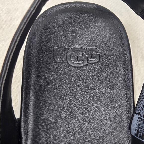 UGG Black and White Platform Sandals Size 9 - Picture 4 of 12